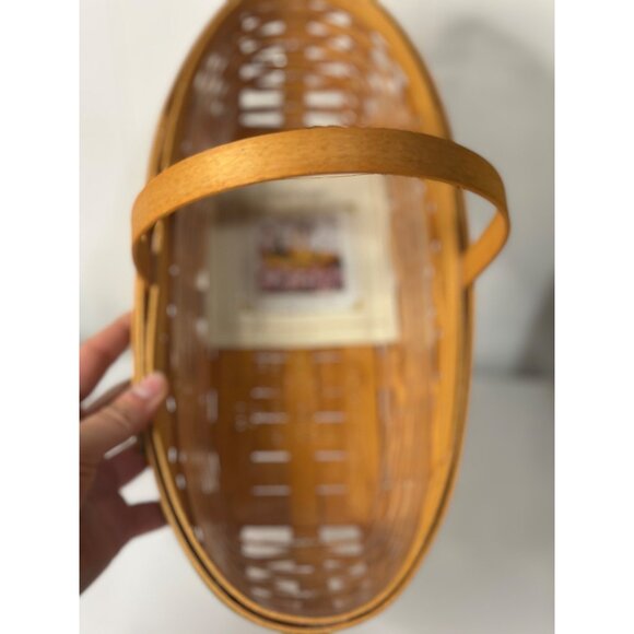 Longaberger 2001 Peony May Series Basket #12 Green Accent - Liner Protector - Picture 3 of 9